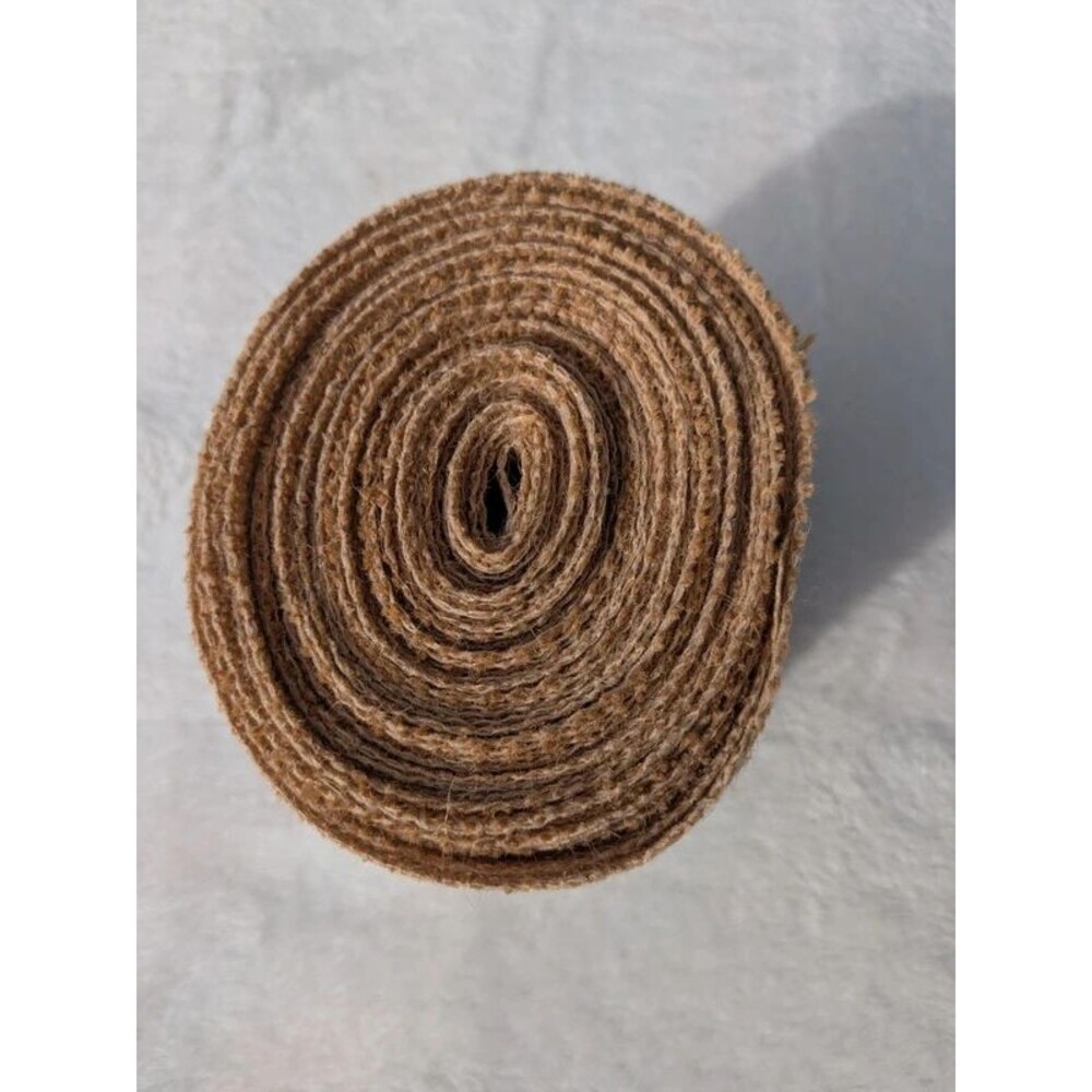 Natural Burlap Ribbon Roll – Approx. 4" Wide x 27–28 Ft Long – Rustic